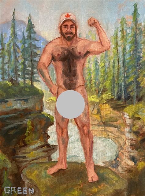 Gay Male Nude Homoerotic Art Oil Painting By Dan Green Canadian Pride Etsy