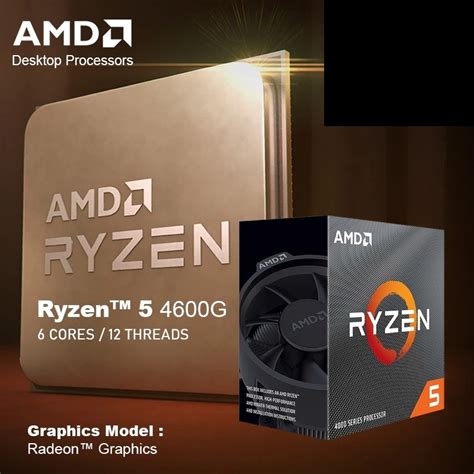 Jual AMD Ryzen 5 4600G 3 7Ghz Up To 4 2Ghz Cache 8MB 65W AM4 BOX With