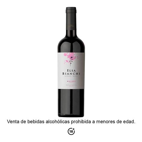 Vino Tinto Elsa Bianchi Malbec Ml Bodega Aurrera En L Nea