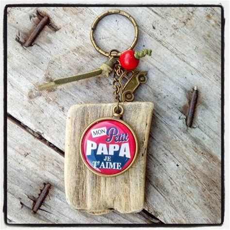 Porte Cles Homme Idee Cadeau Fete Des Peres Vintage Pour Papa Bois