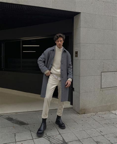 Pin By Ibon Dominguez On Grey Coat Winter Outfits Men Cool