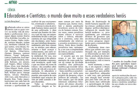 Tribuna Rural publica artigo de membro do CCAS Conselho Científico