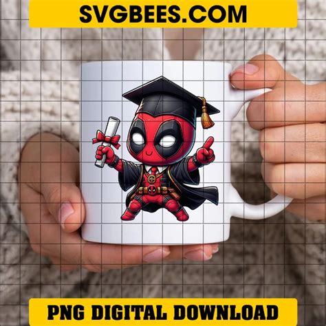 Cute Chibi Deadpool Png Cute Chibi Deadpool Graduation Png Superhero