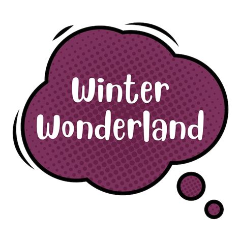 Premium Vector Winter Wonderland Messages Sticker Design Lettering