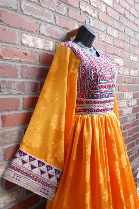 Yellow Afghan Kuchi Dress Afghan Dresses Afghan Fashion Afghan Clothes