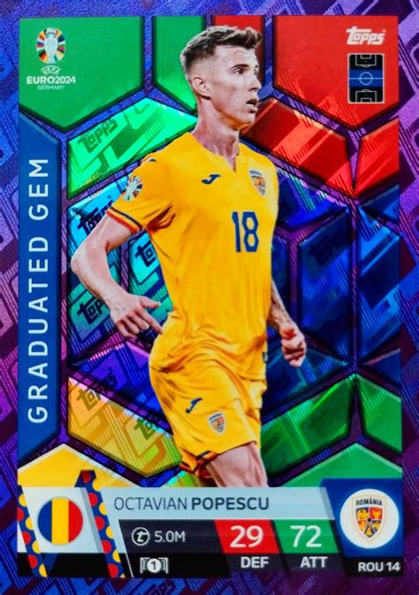 EURO 2024 TOPPS MATCH ATTAX PURPLE GRADUATED GEM ROU 14 OCTAVIAN