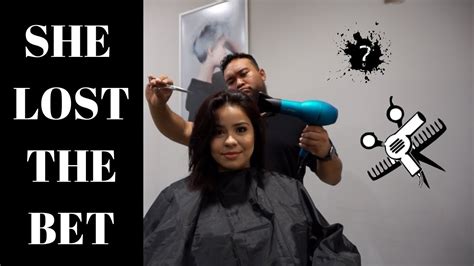 Barber Cuts Wifes Hair Youtube