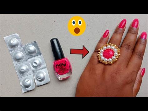 How To Make Ring With Medicine Wrapper At Home Jewellery Making Idea