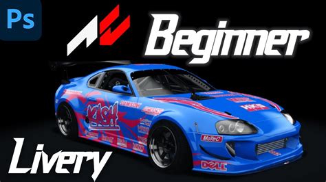 Beginner How To Make A Livery For Assetto Corsa Photoshop Youtube