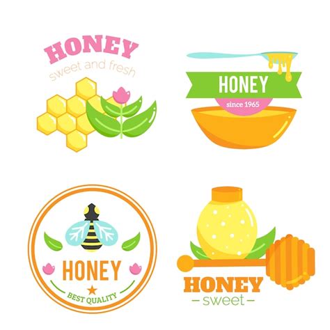 Premium Vector Honey Logo Collection