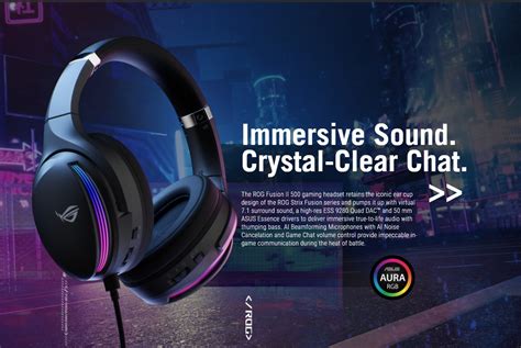 Asus Rog Fusion Ii 500 Gaming Headset Ai Beamforming Mic