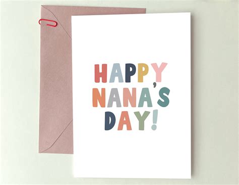 Happy Nanas Day L Mothers Day Card L Printable Card L Digital Etsy México