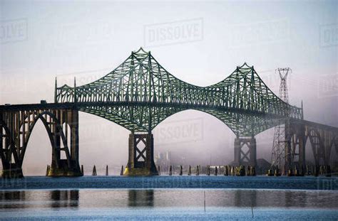 Mccullough Bridge Spans Coos Bay North Bend Oregon United States Of