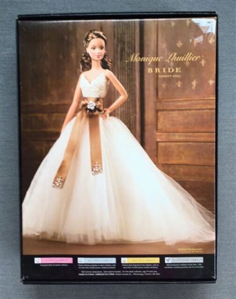 Barbie Designer Collection Monique Lhuillier Bride Barbie Doll New Gold Label Ebay