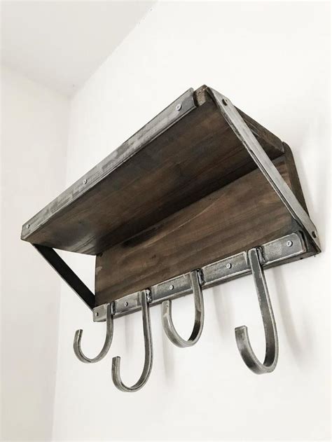 Industrial Coat Rackshelving Unit Storage Shelf Steel Etsy Uk