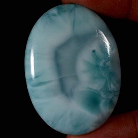 104 05 Cts 100 Natural Sky Blue Larimar Cabochon 34 X 48 Mm RARE