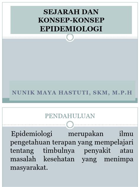 Konsep Konsep Epidemiologi 2023 Pdf