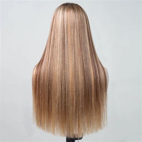 Balayage Honey Blonde Glueless Highlight Wig Pre Cut X HD Lace Bleached Knots Ready To Go