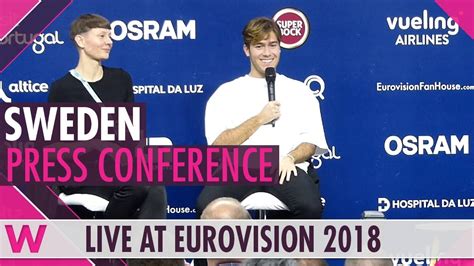 Sweden Press Conference Benjamin Ingrosso Dance You Off Eurovision 2018 Wiwibloggs Youtube