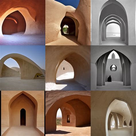 futuristic arch design  hassan fathy stable diffusion