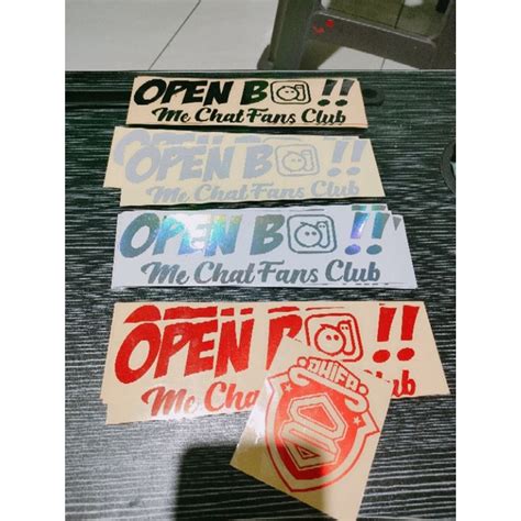 Jual Stiker Cutting Open Bo Me Chatfans Club Shopee Indonesia