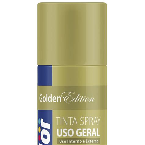 Tinta Spray Uso Geral Chemicolor Dourado 400ml Broketto Materiais