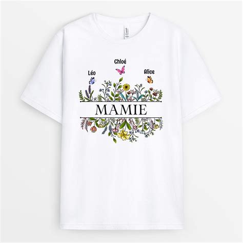 Maman Mamie Cadeau Personnalisé T Shirt Pour Maman Mamie Vive La Mode