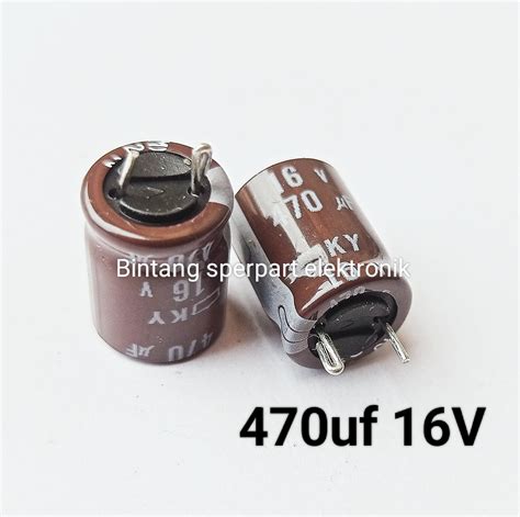 Buah Kapasitor Elco Uf V Capacitor Elco Uf V Kapasitor