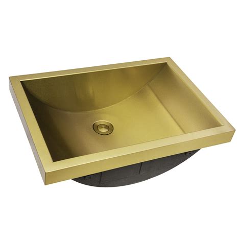 Ruvati X Inch Semi Recessed Drop In Topmount Brushed Gold