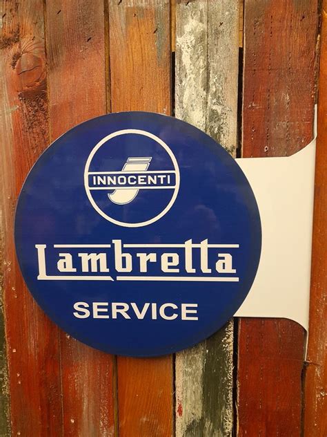 Lambretta Service Wall Sign Wheelworks Emporium