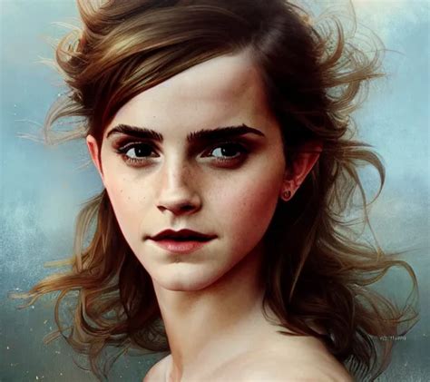 Photography Emma Watson With Hands Up And Hairy Stable Diffusion