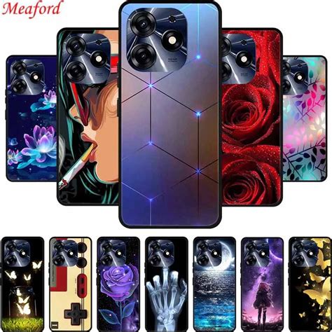 For Tecno Spark 10 Pro Case Popular Black Silicone Soft Back Cover Case For Tecno Spark