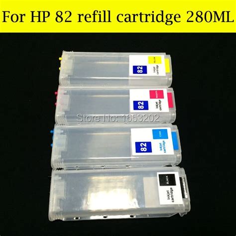 Bomaltd Hp82 With Arc Chip Refillable Ink Cartridges For Hp 82 Inkjet Cartridge For Hp