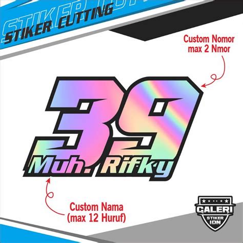 Jual Stiker Nomor Balap Sticker Nama Nomor Balap Shopee Indonesia