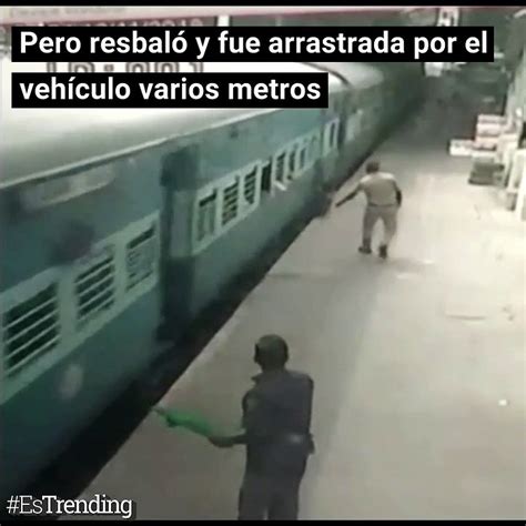 Mujer Casi Es Aplastada Por Tren Vídeo Dailymotion