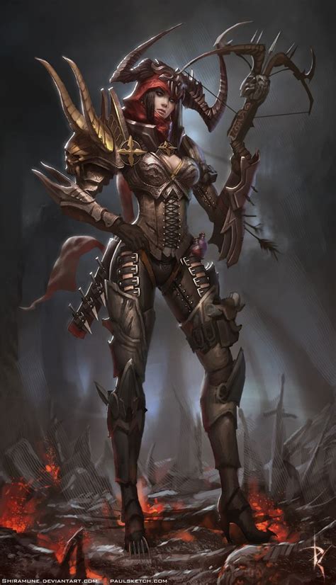 Demon Hunter Diablo 3 By Zeronis On Deviantart Fantasy Girl Demon