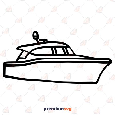 Yacht Svg Cut Files Speed Boat Svg Clipart Premiumsvg