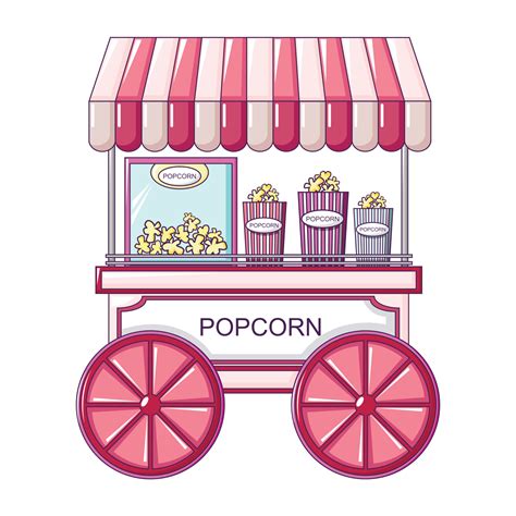 Popcorn Street Shop Icon Cartoon Style 15070330 Vector Art At Vecteezy