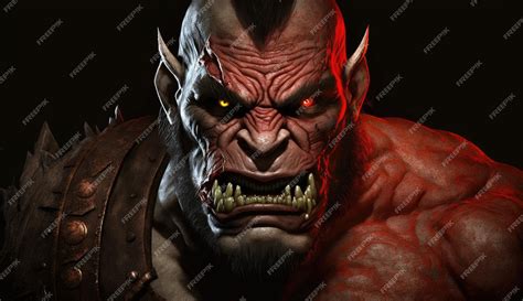 Premium Ai Image Red Orc