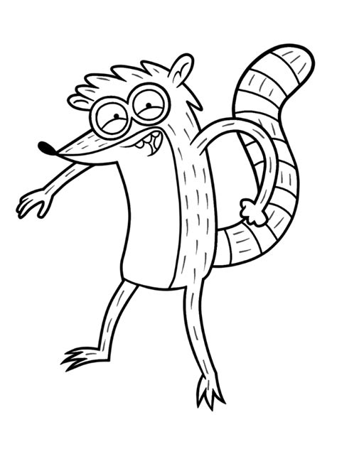 Regular Show Coloring Pages Benson