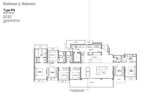 Tembusu Grand Jalan Tembusu Singapore Floor Plans Bedroom Penthouse