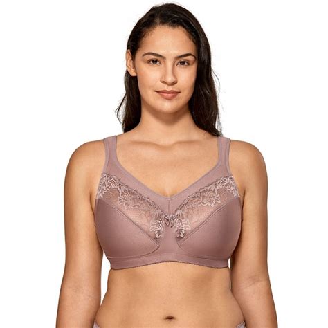 Womens Unlined Full Figure Support Plus Size Wirefree Minimizer Bra