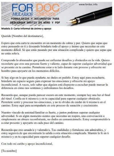 Carta Informal 【 Modelos En Word Y Pdf Gratis