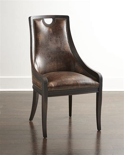 Top Grain Leather Chair | horchow.com