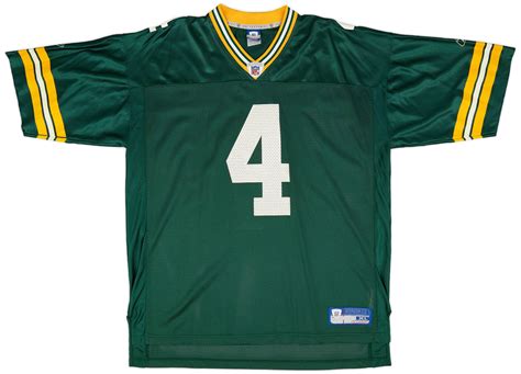 2002 04 Green Bay Packers Favre 4 Reebok On Field Home Jersey Very Good Xl