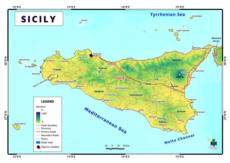 Map of Sicily, Italy (New) - Geographical Analysis