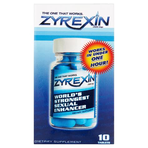 Zyrexin World S Strongest Sexual Enhancer Tablets Mg Count