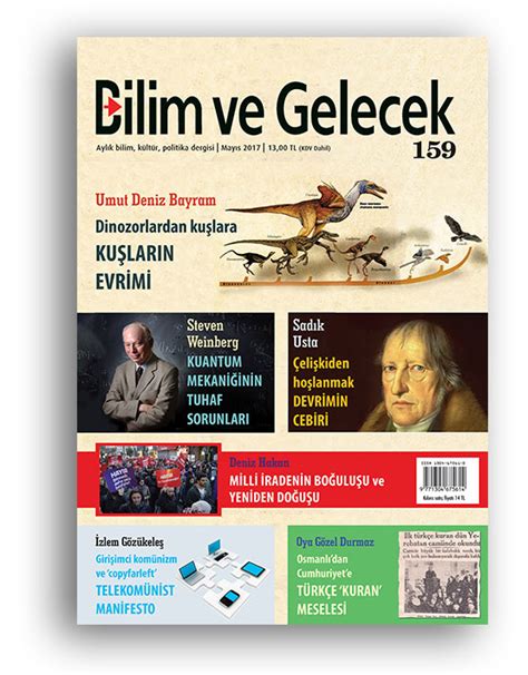 159. Sayı – Mayıs 2017 – Bilim ve Gelecek Kitaplığı