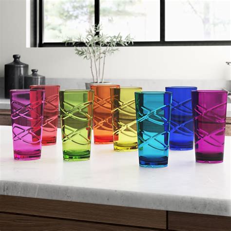 Ebern Designs Delilah 8 Piece 24 Oz Acrylic Drinking Glass Set And Reviews Wayfair Ca