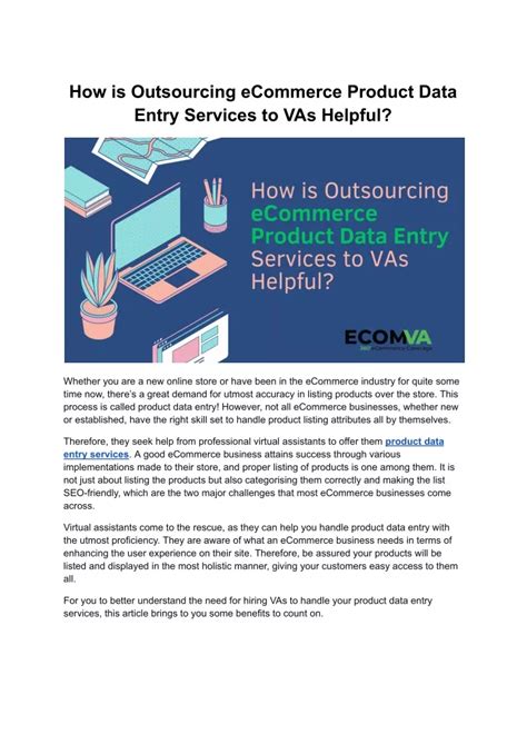 PPT How Is Outsourcing ECommerce Product Data Entry Services To VAs